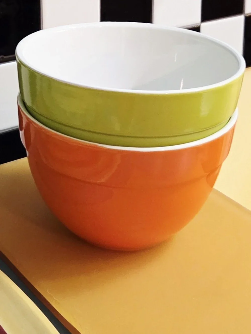 Tabletops Gallery Cilkection Orange Ceramic Mixinf Bowl 7